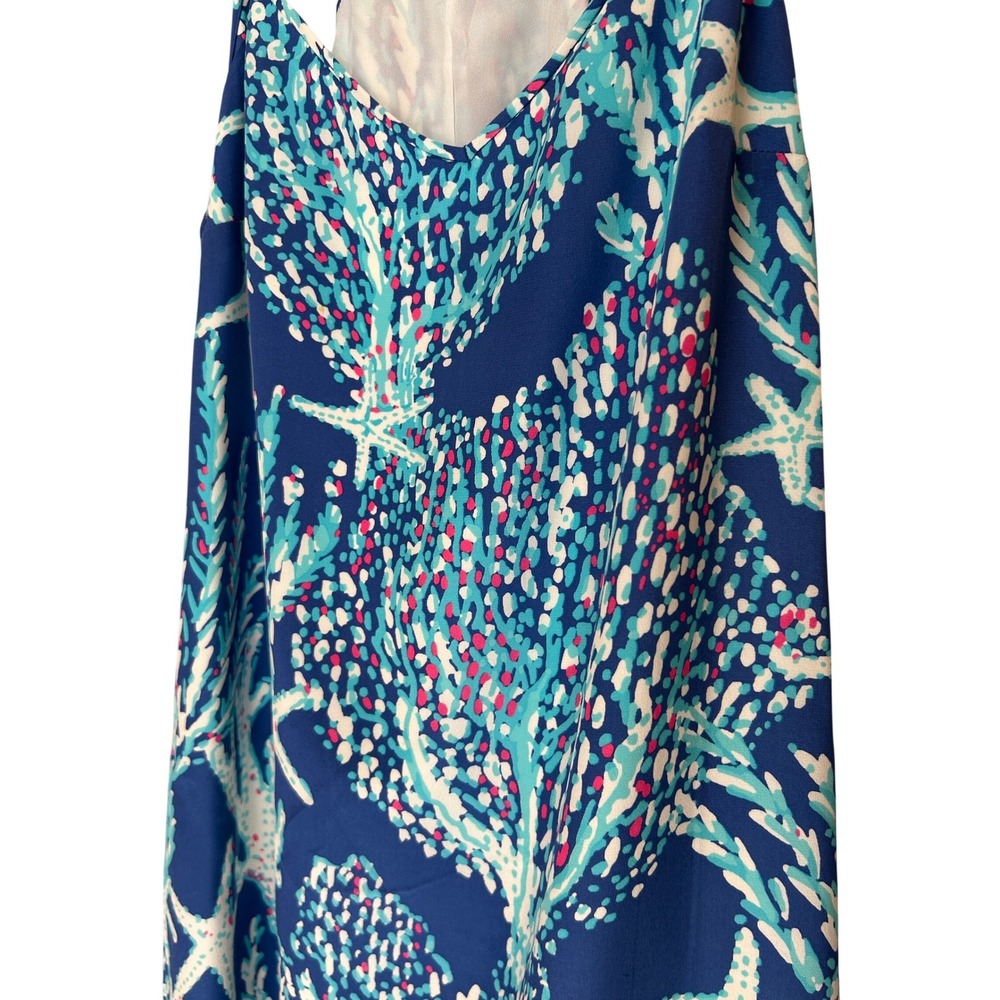 Lilly Pulitzer Good Reef Racerback Mini Dress Blue Resort Women's Medium - Picture 8 of 8
